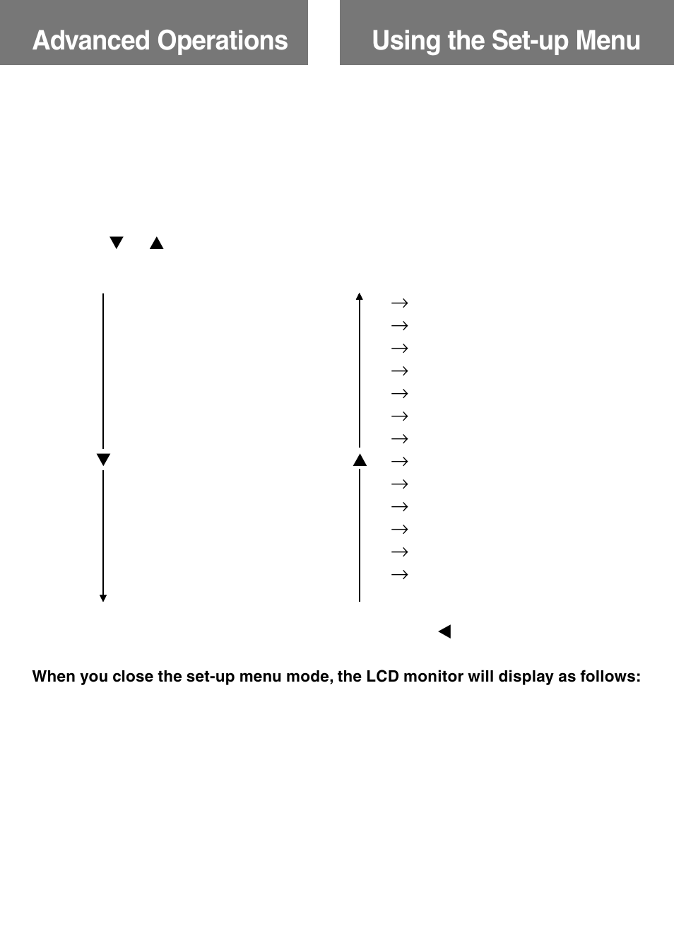Advanced operations, Using the set-up menu, Using the set-up menu advanced operations | Konica Minolta Konica Digital Revio KD-400Z User Manual | Page 89 / 117