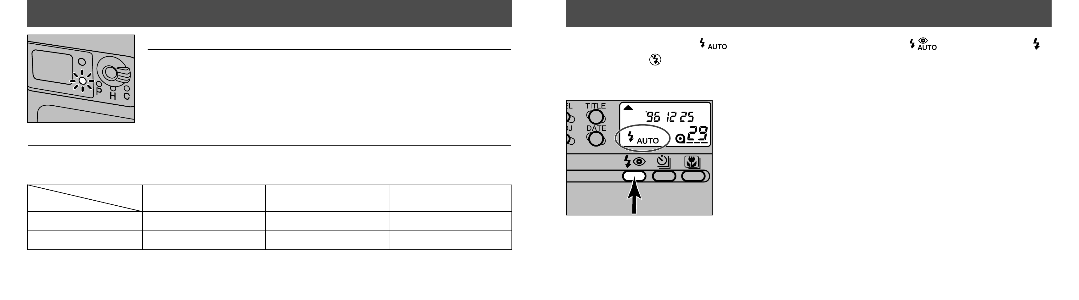 Selecting the flash mode, Flash lamp / flash range | Konica Minolta 30 User Manual | Page 22 / 41