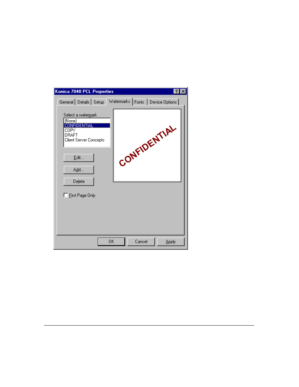 Printer driver screens | Konica Minolta IP-411 User Manual | Page 114 / 241
