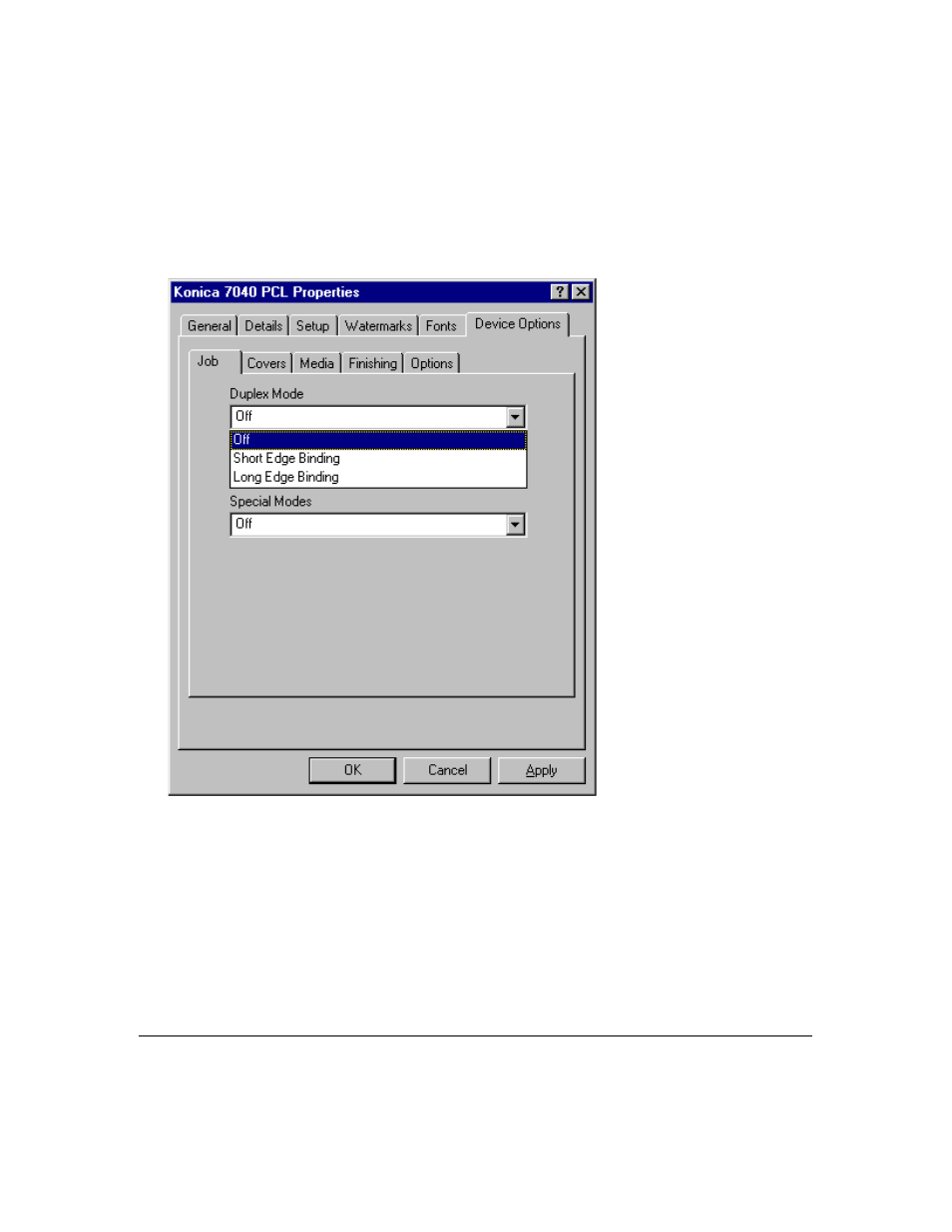 Printer driver screens | Konica Minolta IP-411 User Manual | Page 121 / 241