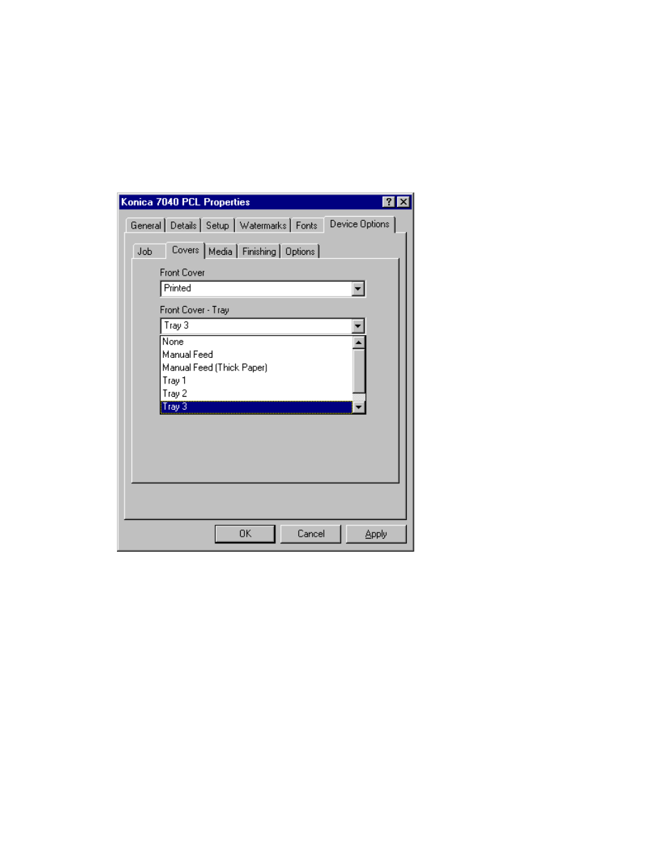 Printer driver screens | Konica Minolta IP-411 User Manual | Page 126 / 241