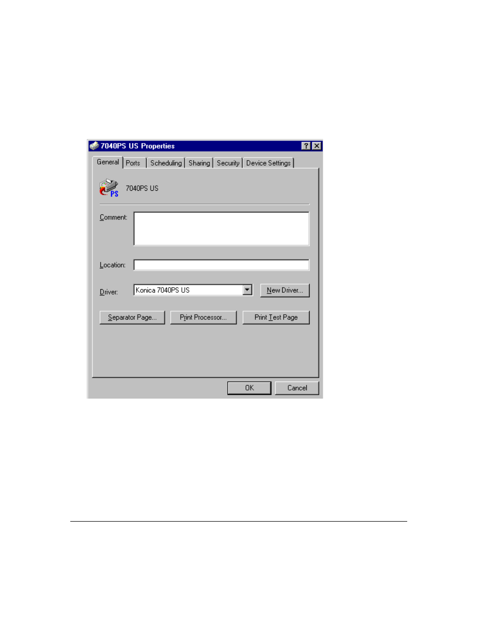 Printer driver screens | Konica Minolta IP-411 User Manual | Page 138 / 241