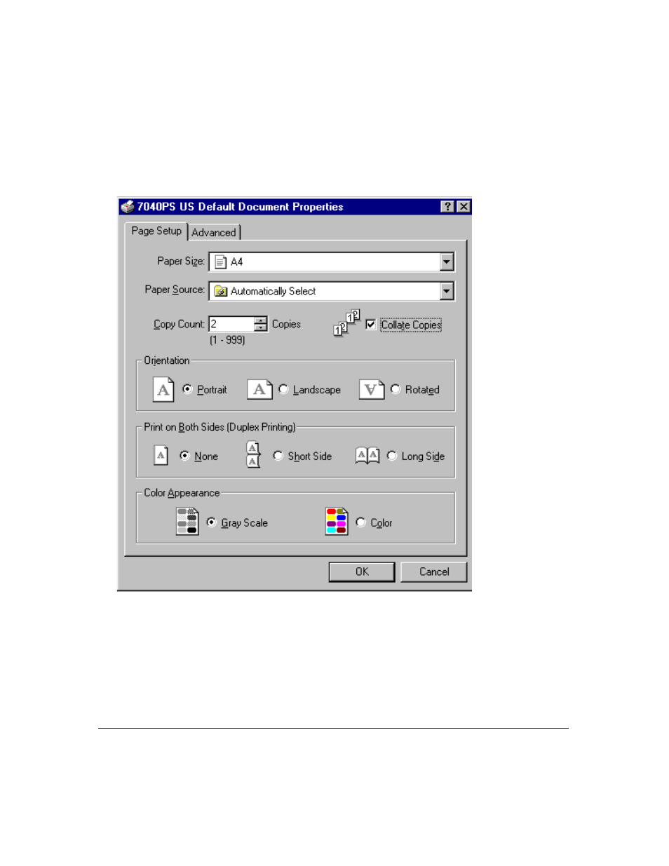 Printer driver screens | Konica Minolta IP-411 User Manual | Page 144 / 241