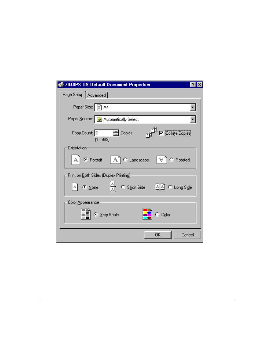 Printer driver screens | Konica Minolta IP-411 User Manual | Page 145 / 241