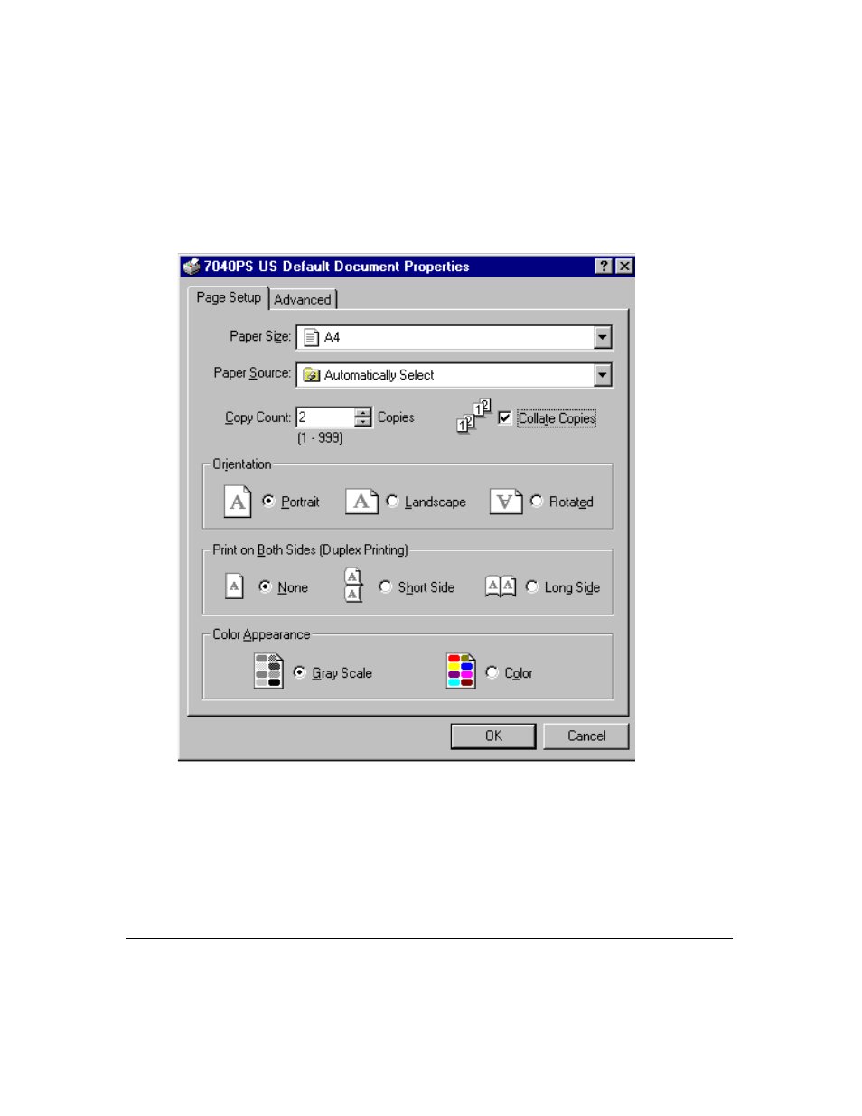 Printer driver screens | Konica Minolta IP-411 User Manual | Page 146 / 241