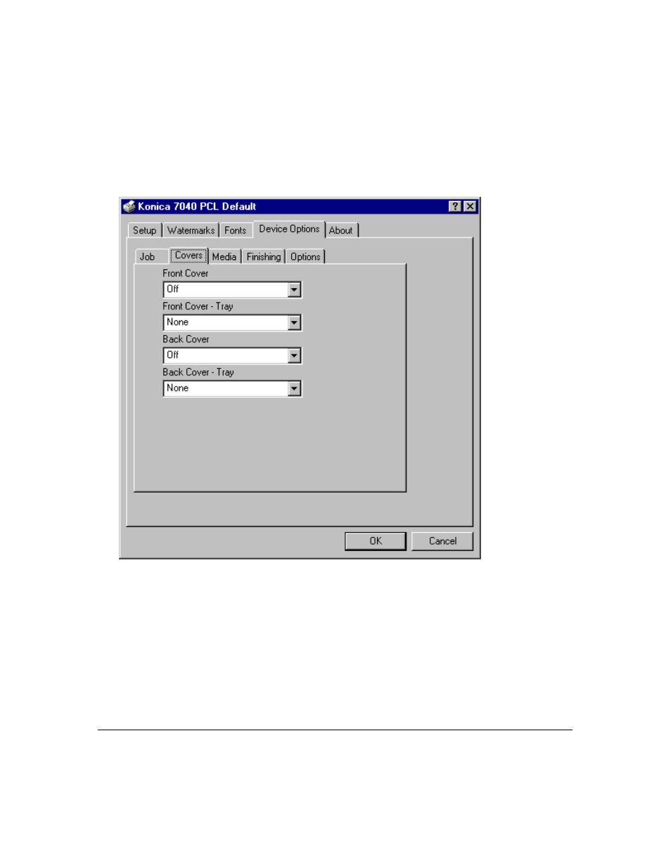 Printer driver screens | Konica Minolta IP-411 User Manual | Page 181 / 241