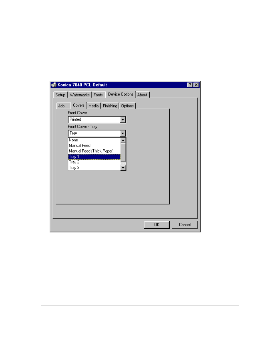 Printer driver screens | Konica Minolta IP-411 User Manual | Page 183 / 241