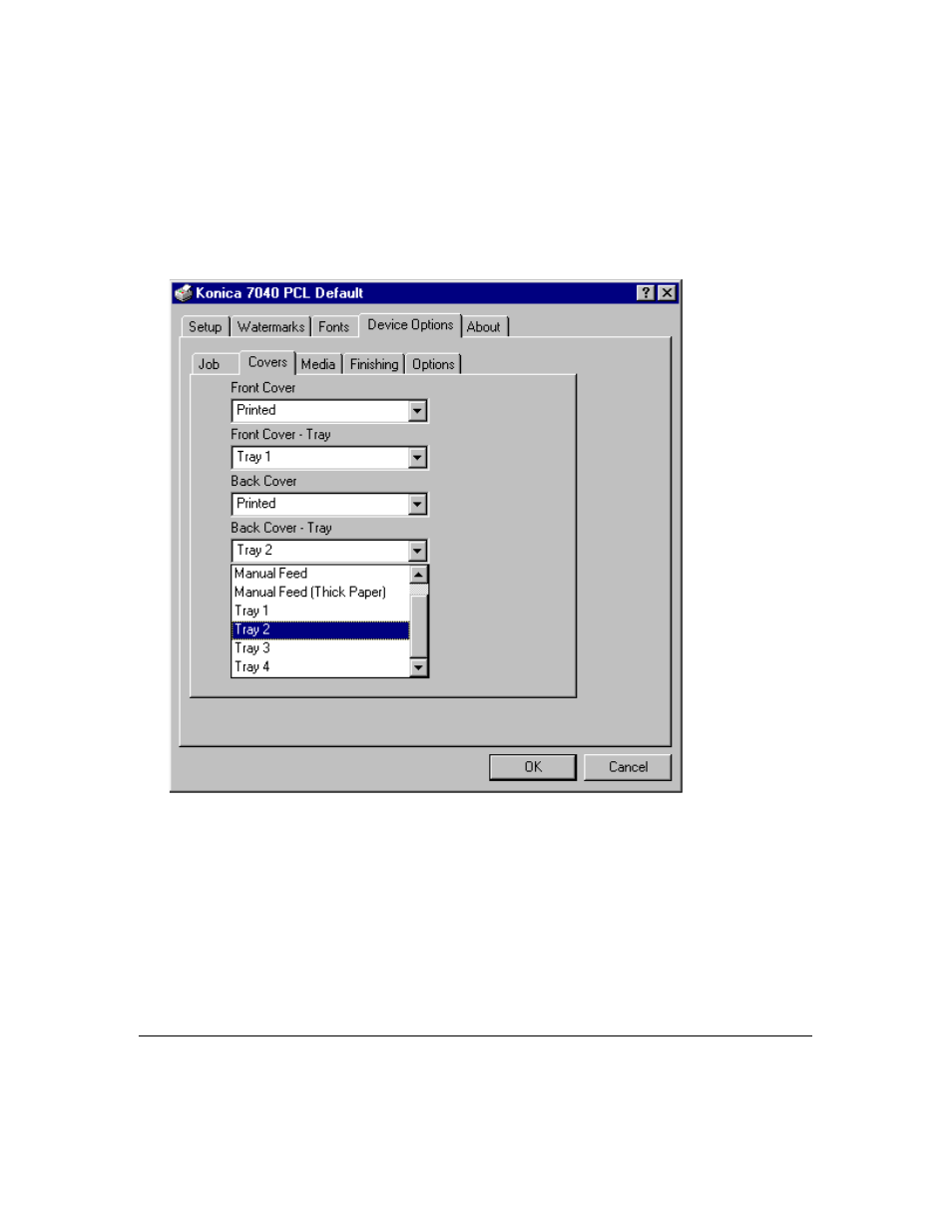 Printer driver screens | Konica Minolta IP-411 User Manual | Page 185 / 241
