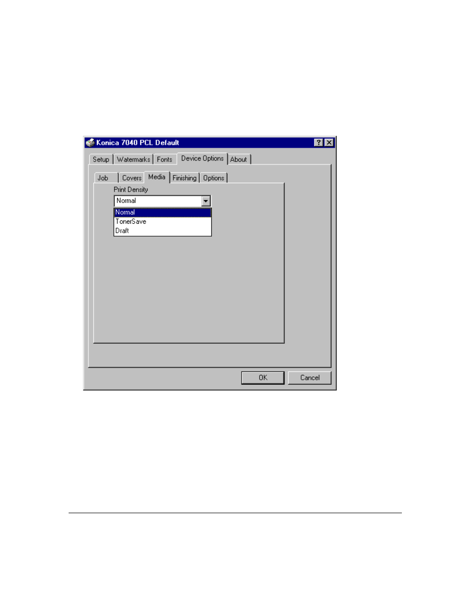 Printer driver screens | Konica Minolta IP-411 User Manual | Page 187 / 241