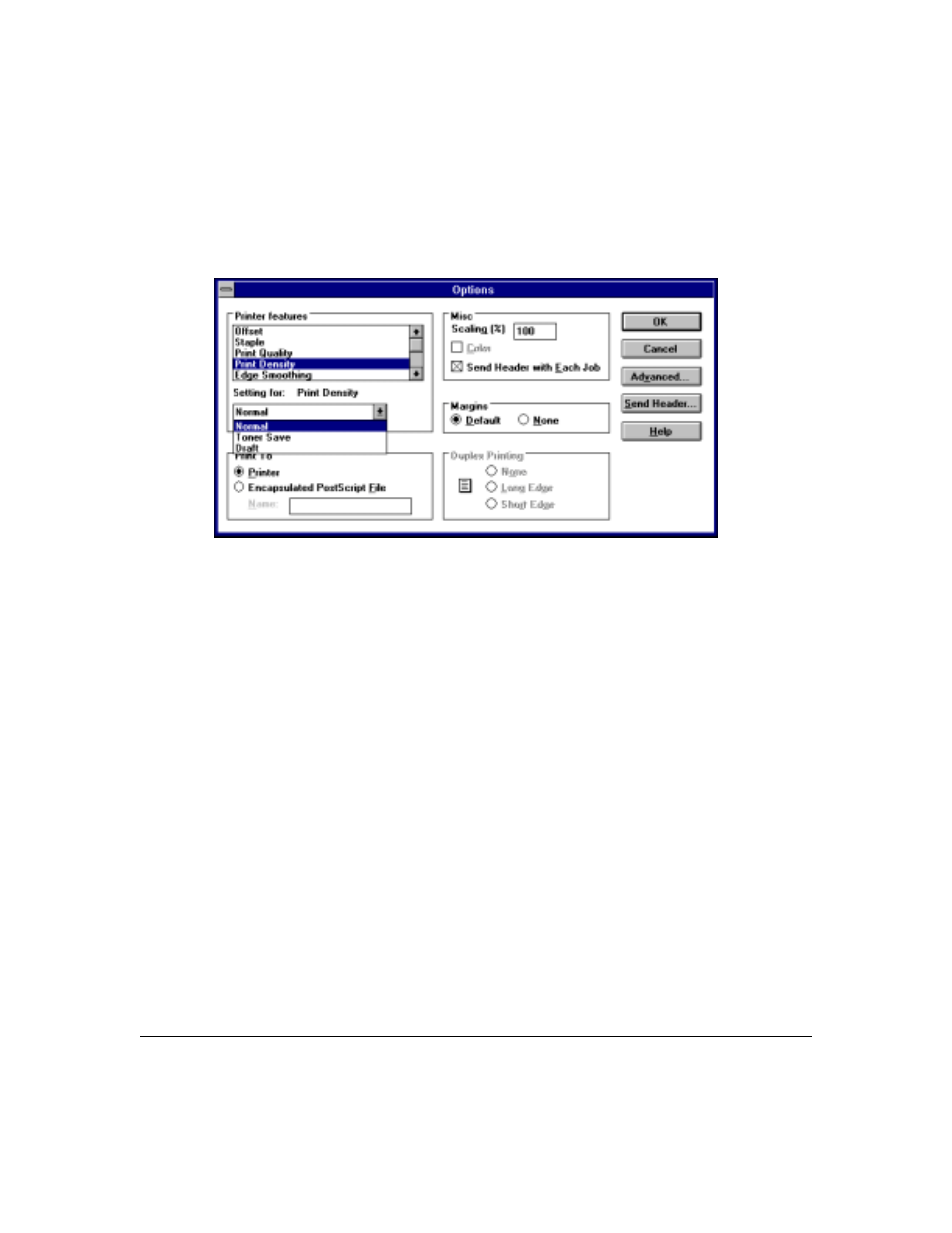 Printer driver screens | Konica Minolta IP-411 User Manual | Page 39 / 241