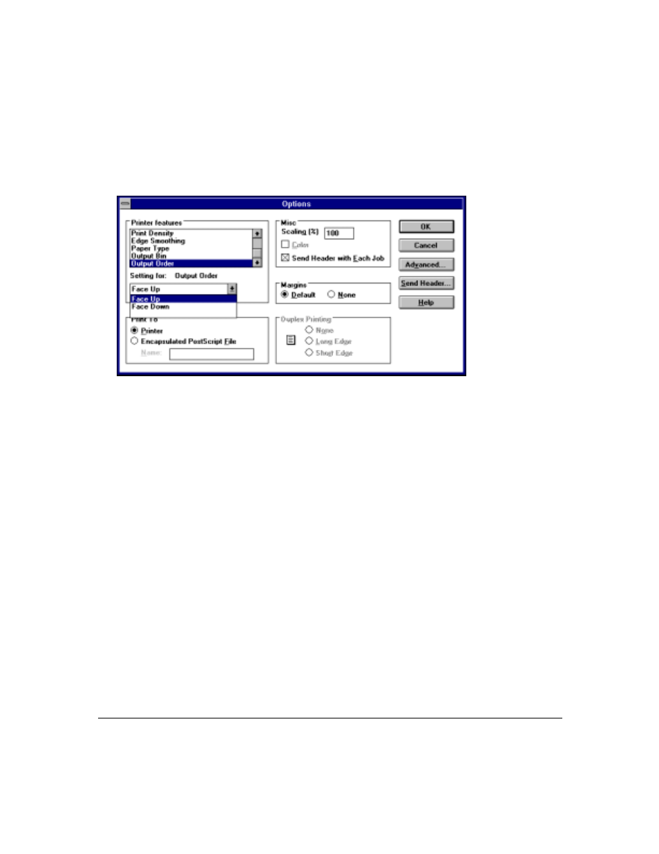 Printer driver screens | Konica Minolta IP-411 User Manual | Page 44 / 241