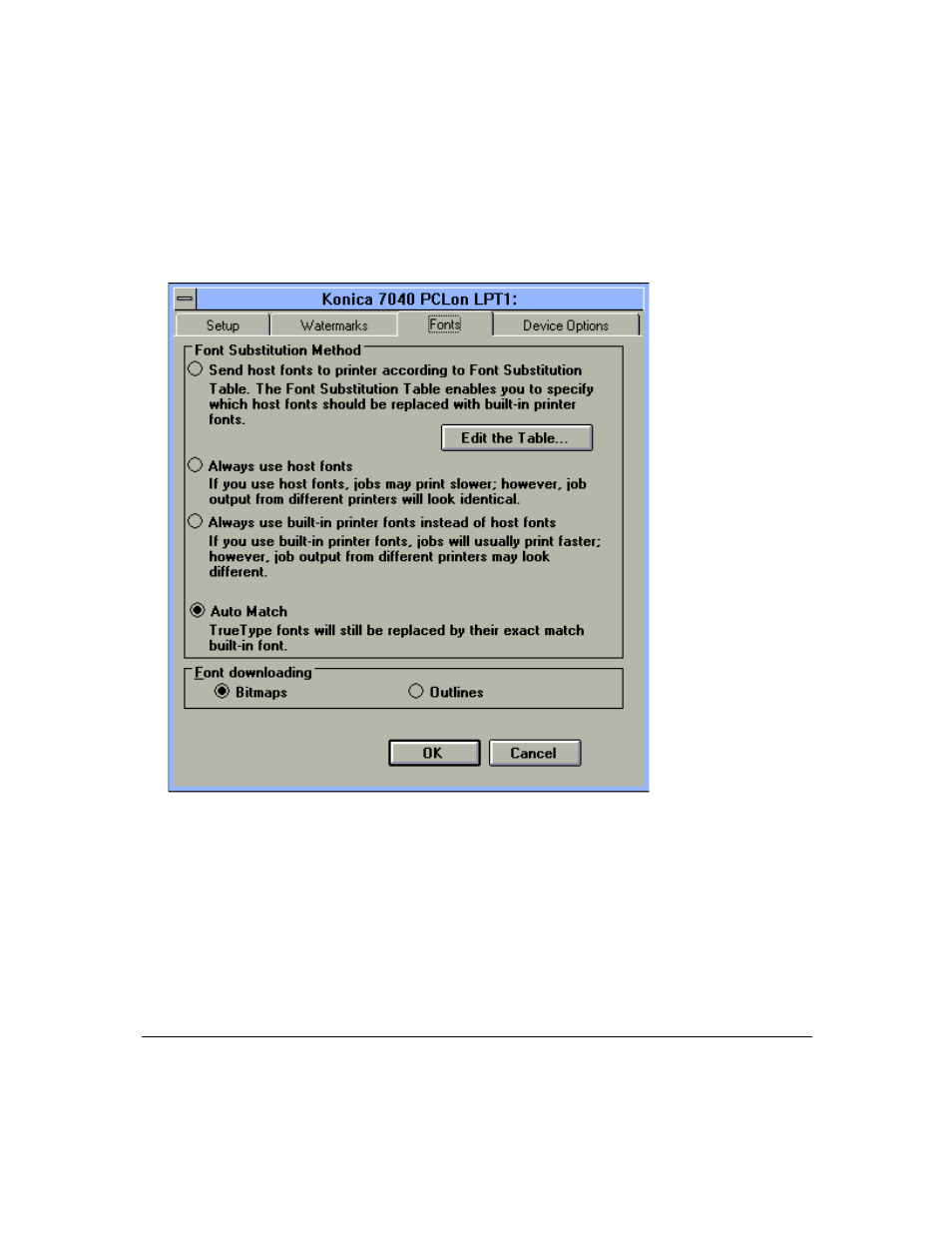 Printer driver screens | Konica Minolta IP-411 User Manual | Page 54 / 241