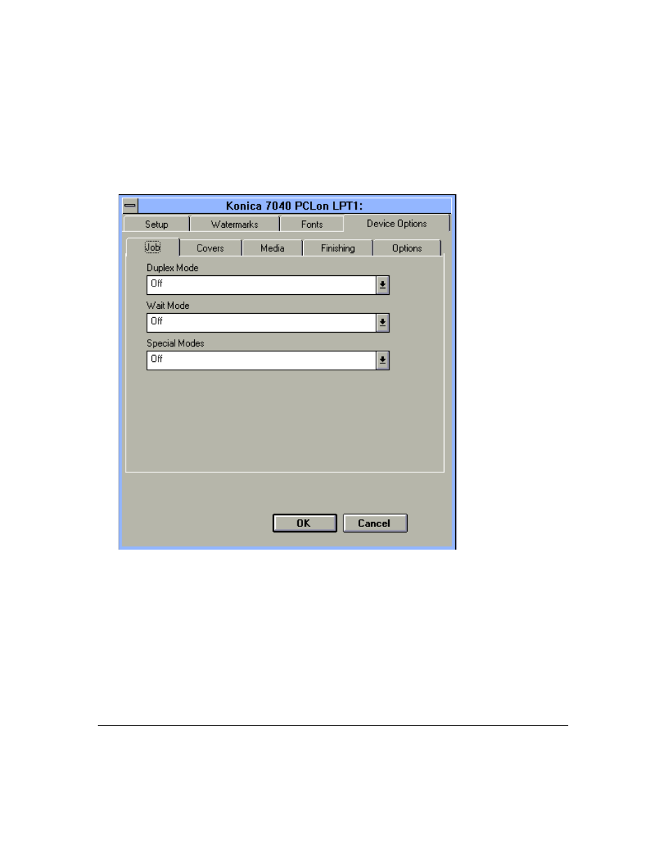 Printer driver screens | Konica Minolta IP-411 User Manual | Page 57 / 241