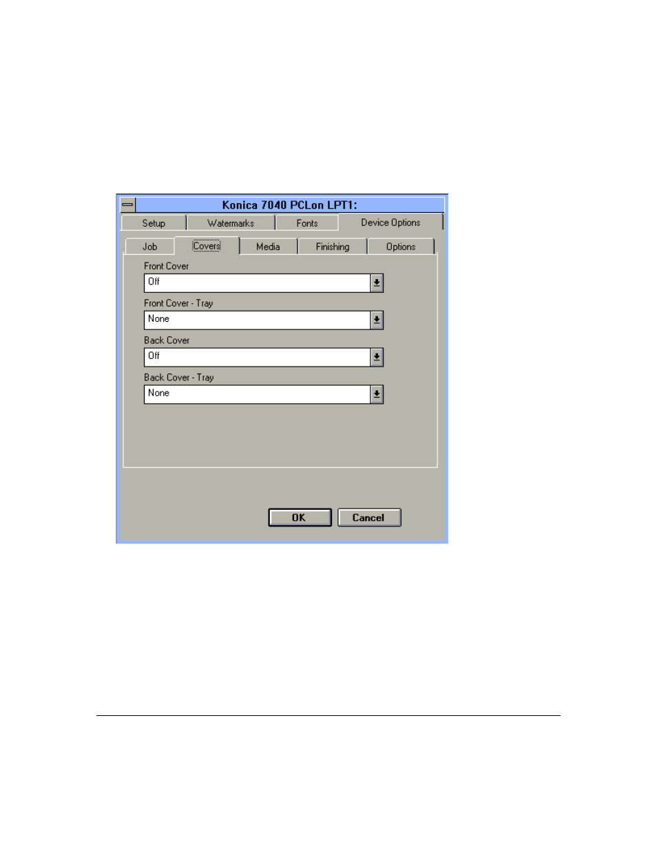 Printer driver screens | Konica Minolta IP-411 User Manual | Page 61 / 241