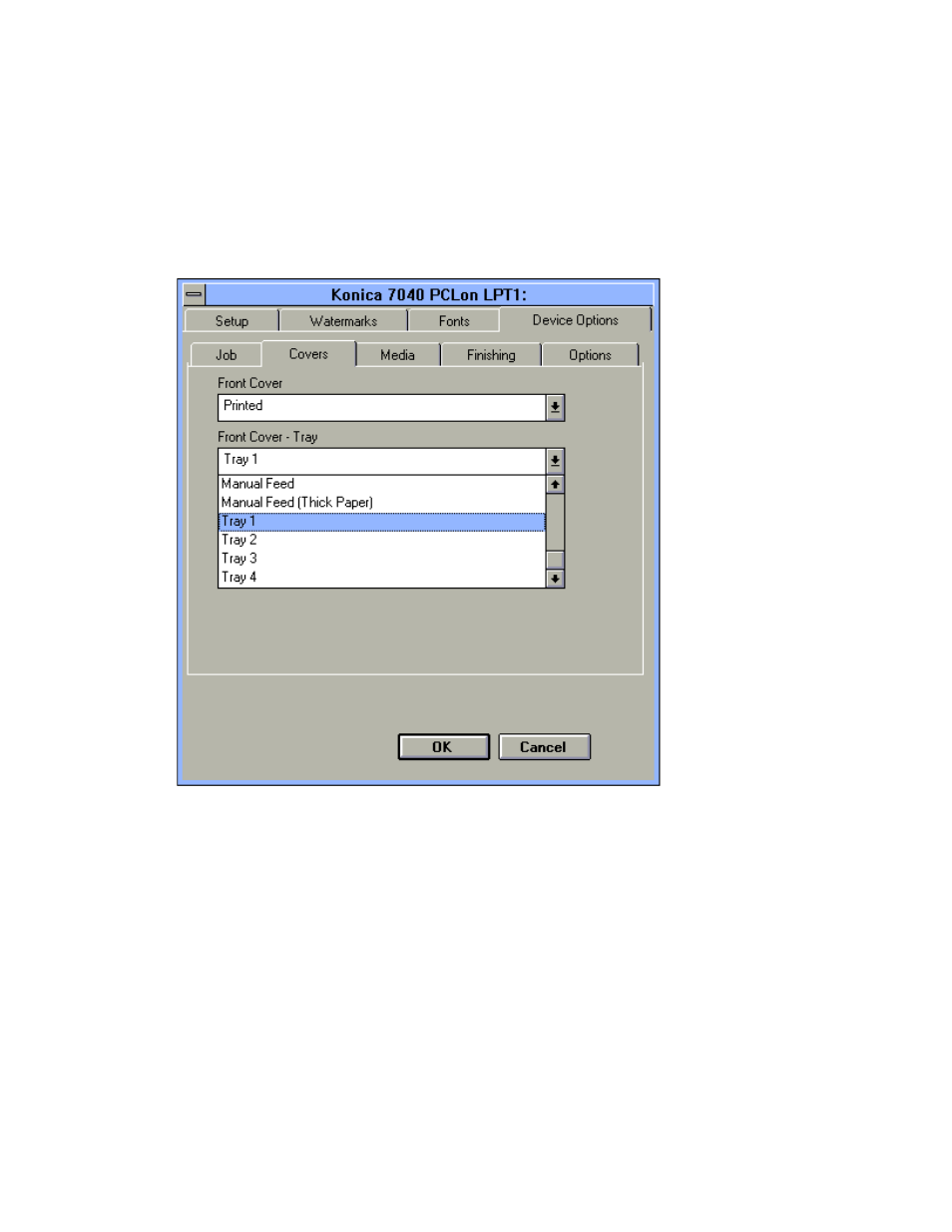 Printer driver screens | Konica Minolta IP-411 User Manual | Page 63 / 241