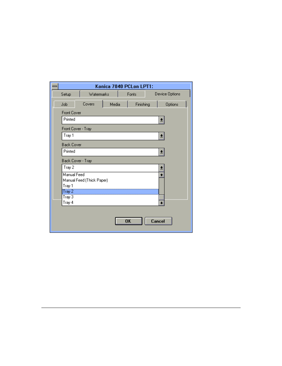 Printer driver screens | Konica Minolta IP-411 User Manual | Page 65 / 241