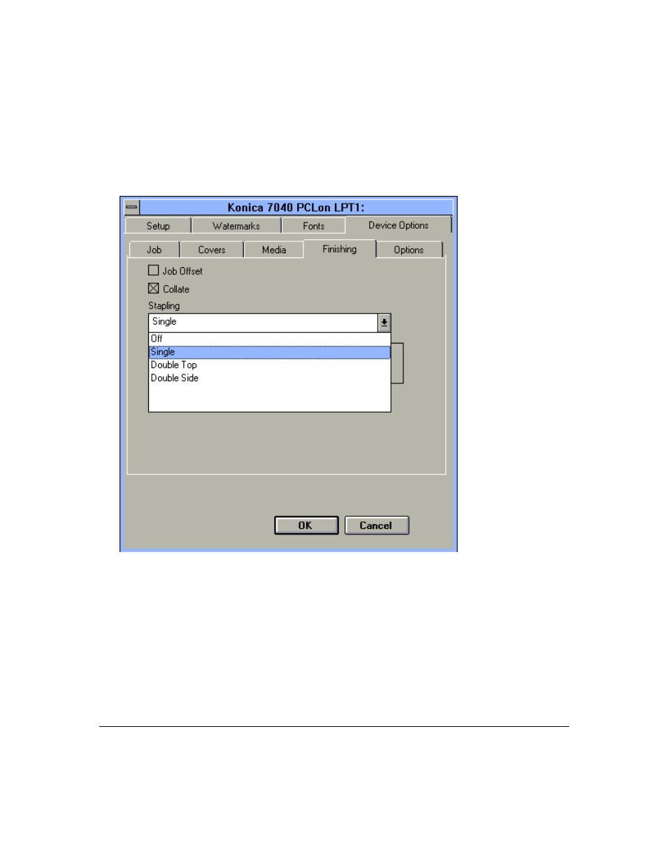 Printer driver screens | Konica Minolta IP-411 User Manual | Page 70 / 241