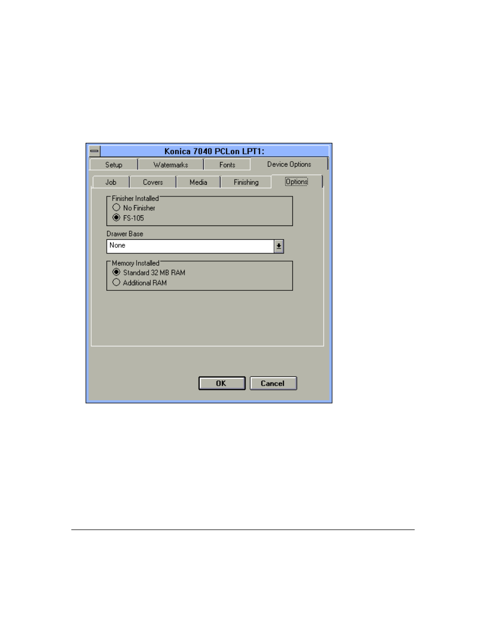 Printer driver screens | Konica Minolta IP-411 User Manual | Page 71 / 241