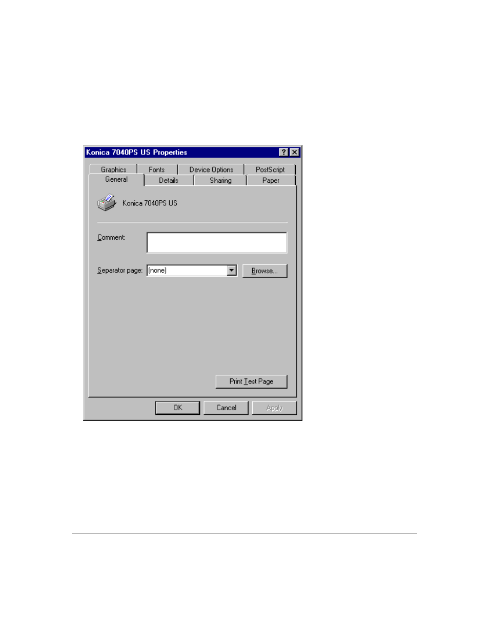 Printer driver screens | Konica Minolta IP-411 User Manual | Page 74 / 241