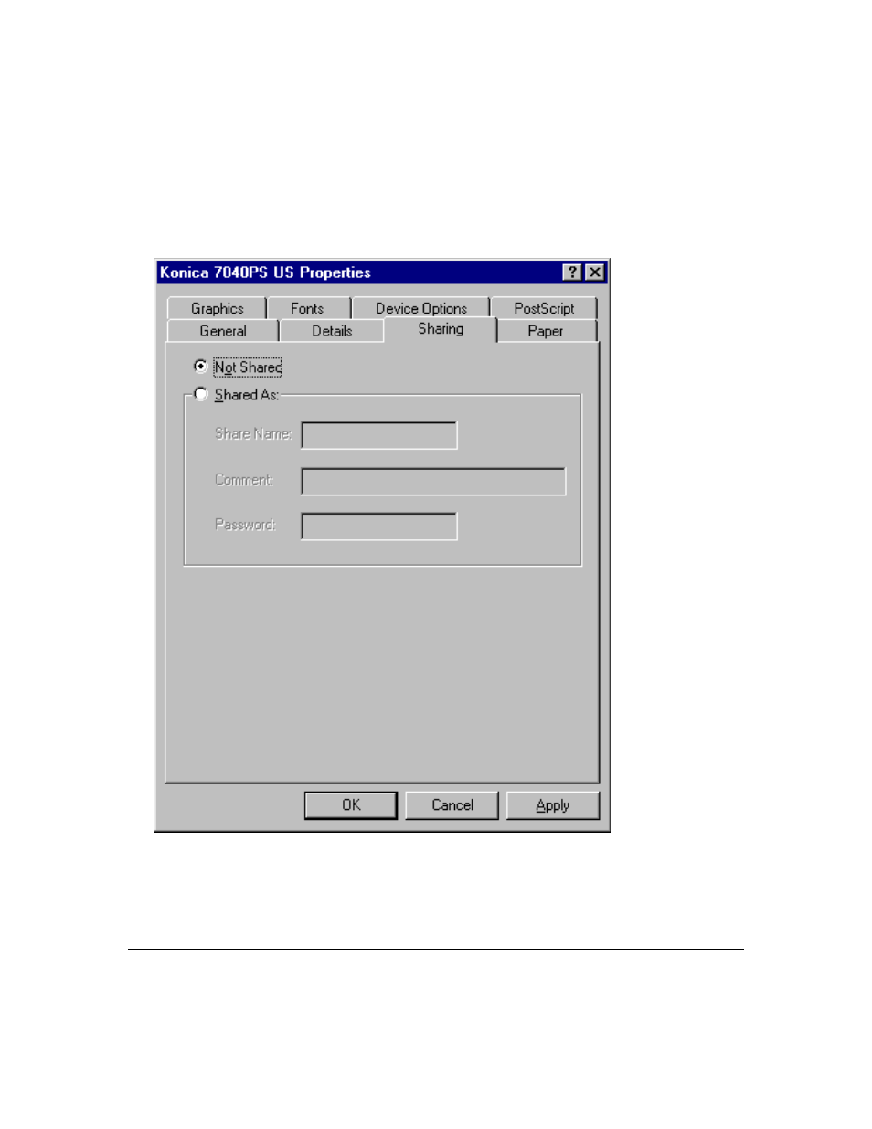 Printer driver screens | Konica Minolta IP-411 User Manual | Page 76 / 241