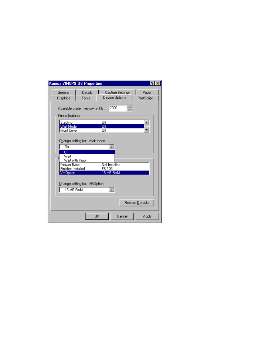 Printer driver screens | Konica Minolta IP-411 User Manual | Page 90 / 241