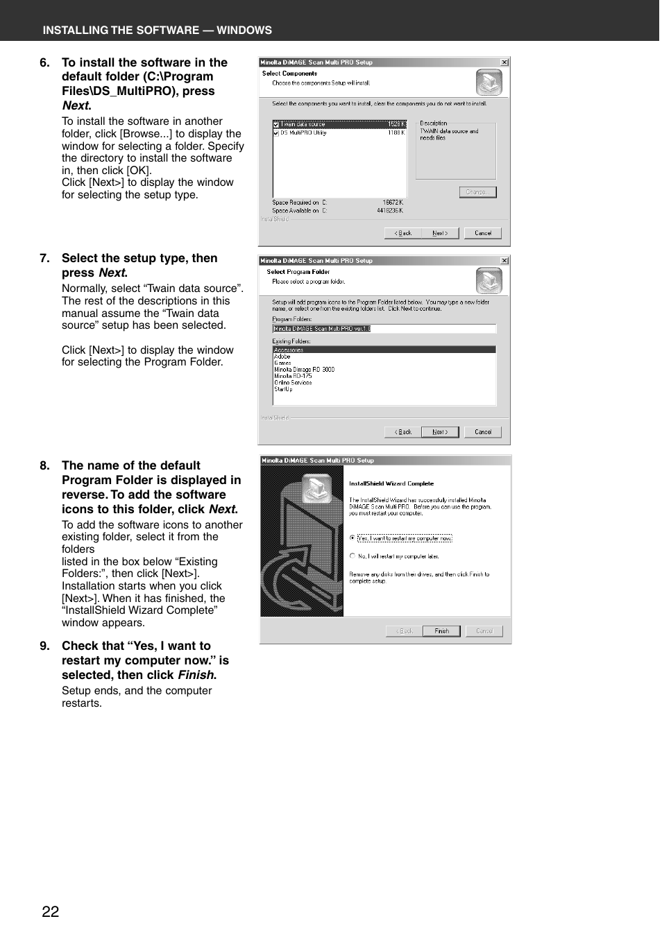 Konica Minolta DiMAGE Scan Multi PRO User Manual | Page 22 / 129