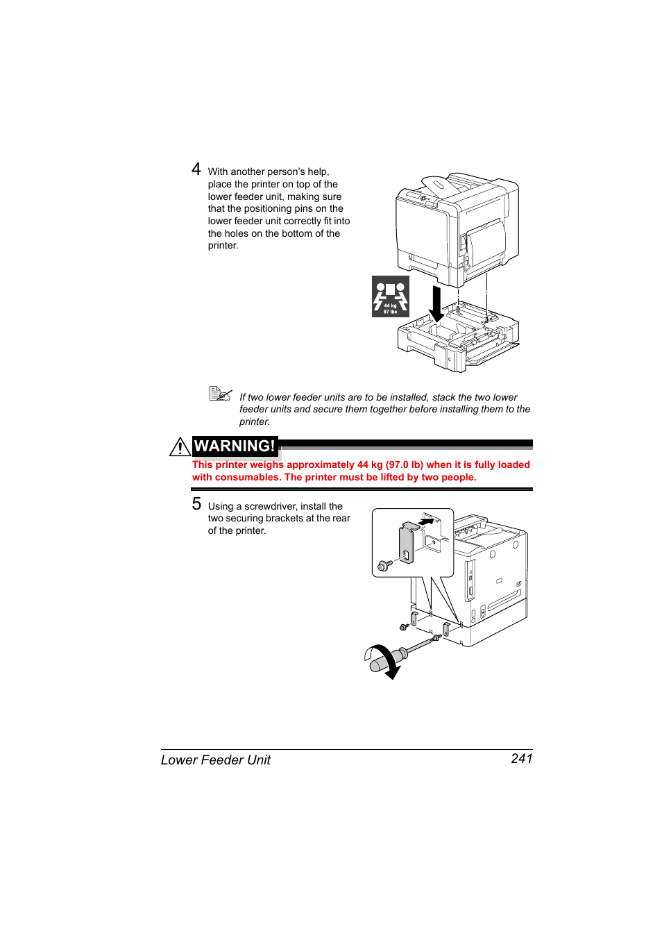 Warning | Konica Minolta BIZHUB C30P User Manual | Page 255 / 276