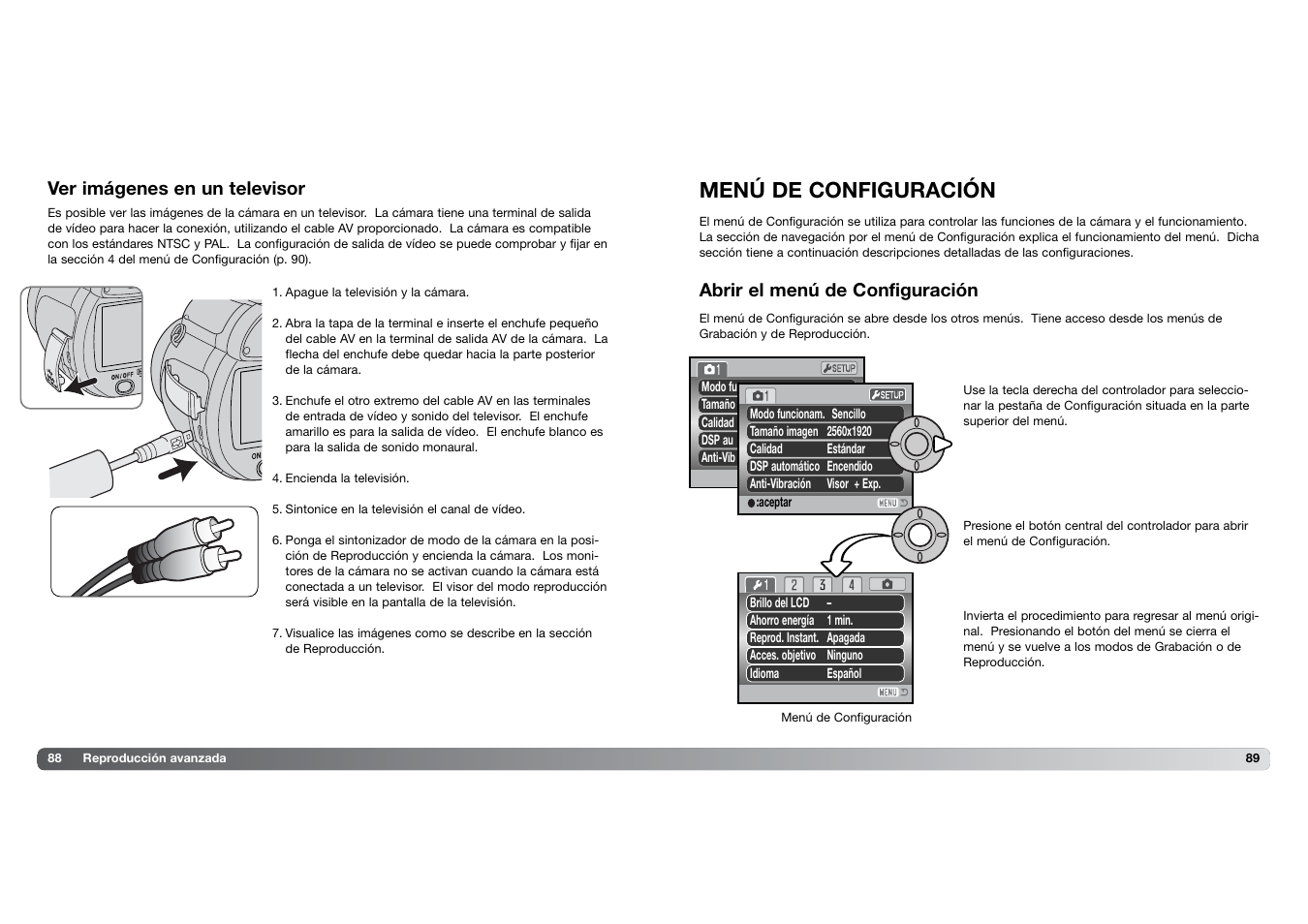 Menú de configuración | Konica Minolta DIMAGE Z5 User Manual | Page 45 / 66