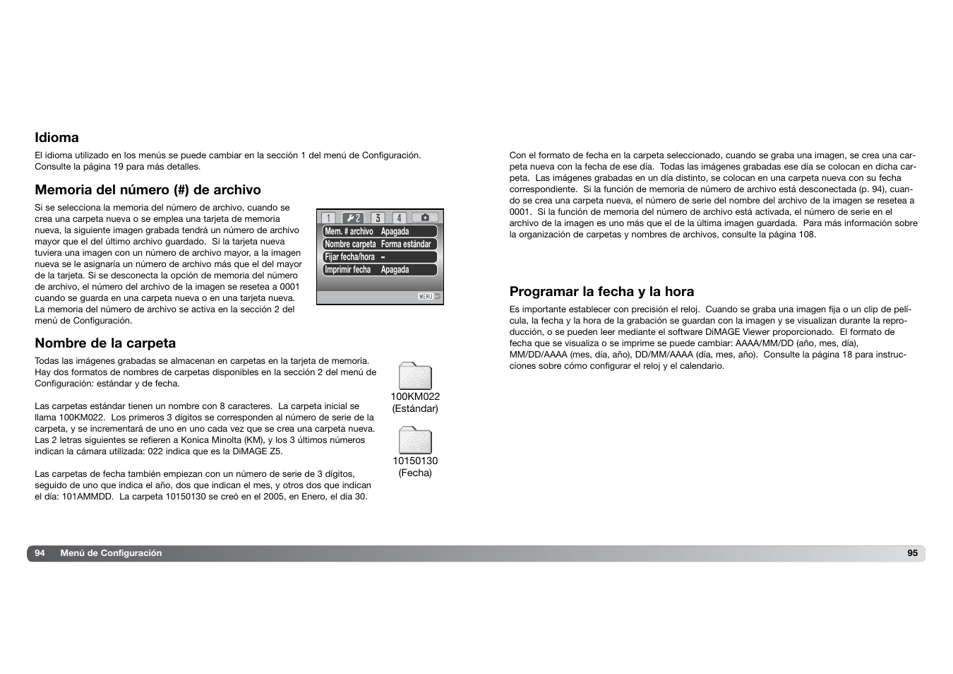 Konica Minolta DIMAGE Z5 User Manual | Page 48 / 66