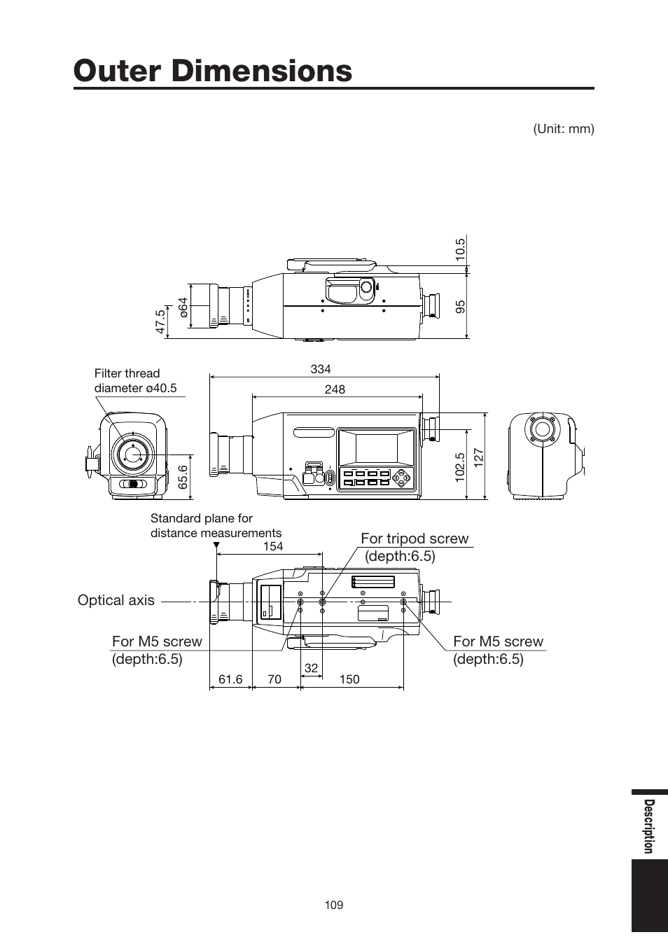 Outer dimensions | Konica Minolta Chroma Meter CS-200 User Manual | Page 111 / 124
