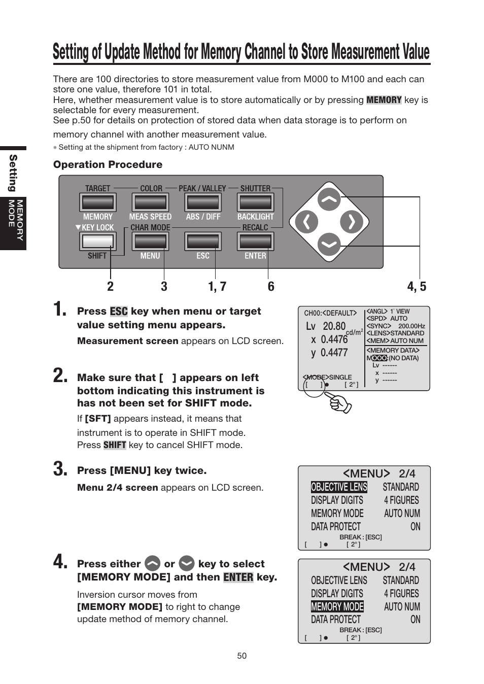 Konica Minolta Chroma Meter CS-200 User Manual | Page 52 / 124