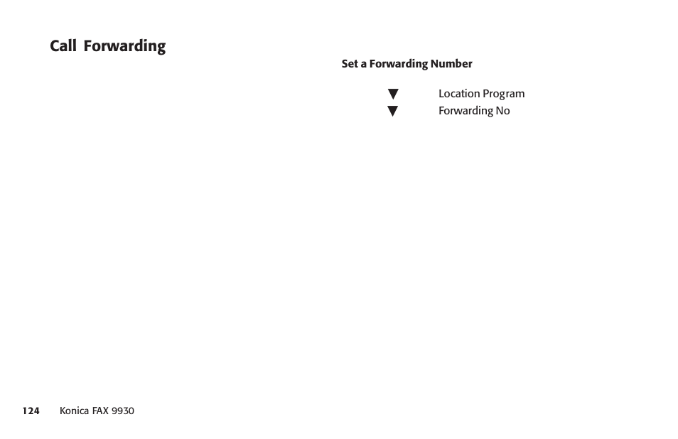 Call forwarding | Konica Minolta Fax 9930 User Manual | Page 139 / 249