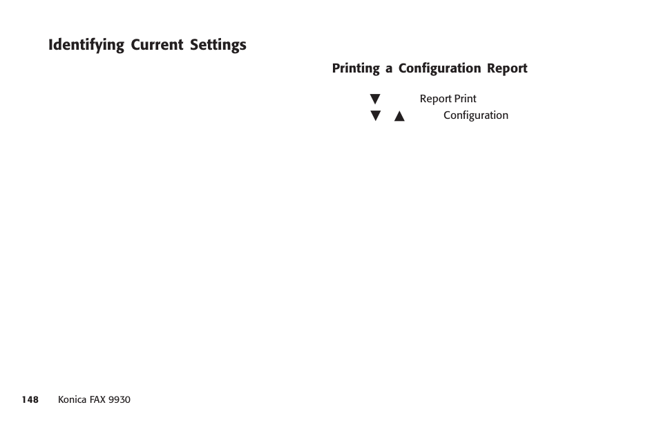 Identifying current settings | Konica Minolta Fax 9930 User Manual | Page 163 / 249