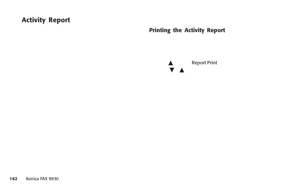 Activity report | Konica Minolta Fax 9930 User Manual | Page 177 / 249