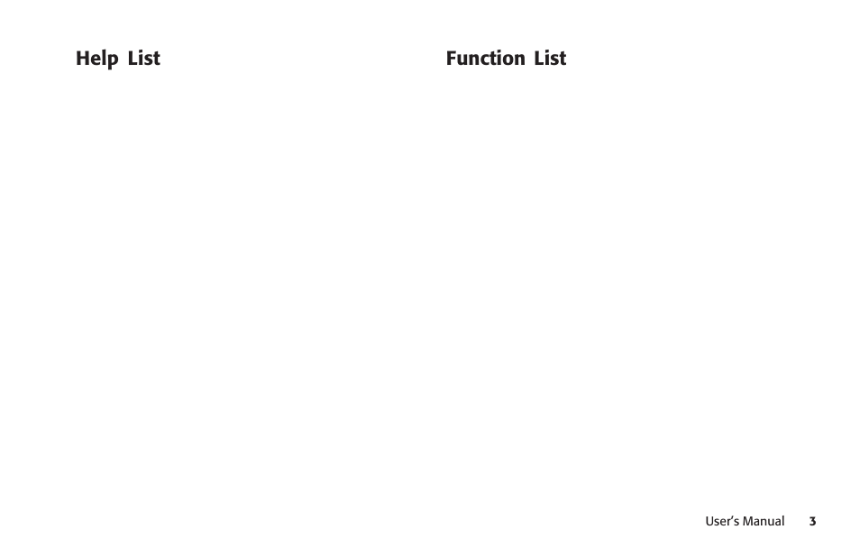 Help list, Function list | Konica Minolta Fax 9930 User Manual | Page 18 / 249