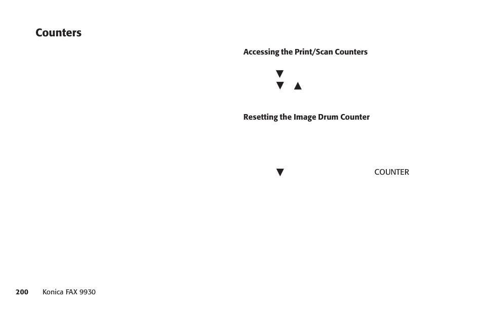 Counters | Konica Minolta Fax 9930 User Manual | Page 215 / 249