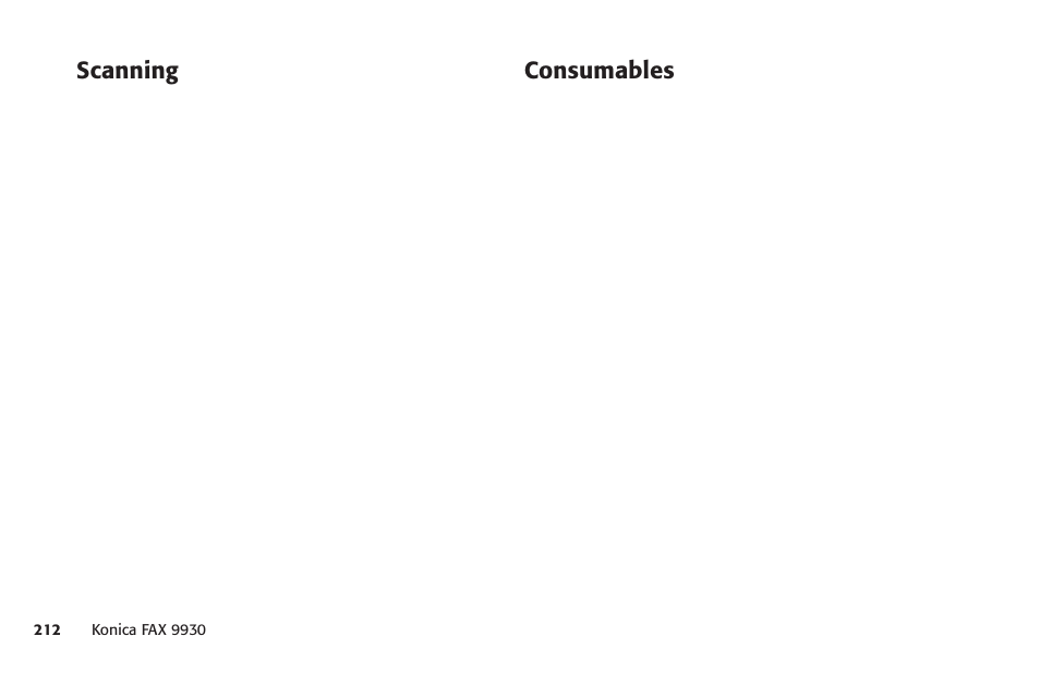 Scanning, Consumables | Konica Minolta Fax 9930 User Manual | Page 227 / 249