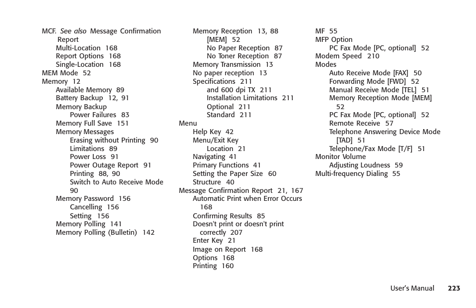 Konica Minolta Fax 9930 User Manual | Page 238 / 249