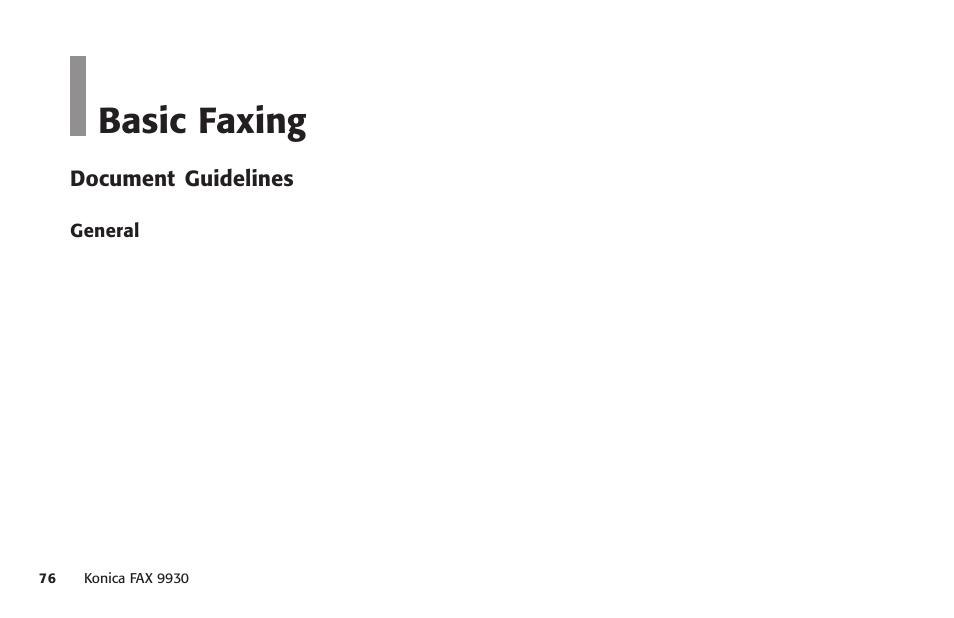 Overview, Basic faxing | Konica Minolta Fax 9930 User Manual | Page 91 / 249