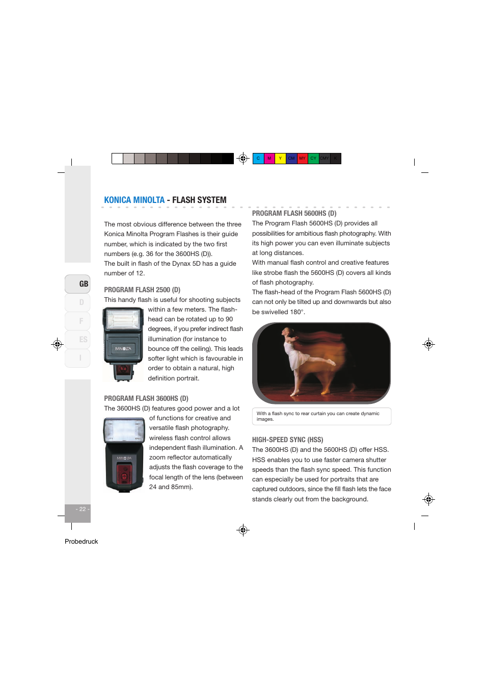Konica minolta - flash system, Df gb i es | Konica Minolta Dynax 5D User Manual | Page 23 / 27