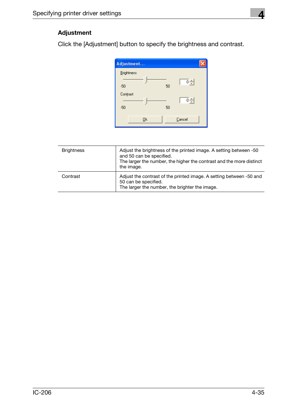 Adjustment, Adjustment -35 | Konica Minolta bizhub 163 User Manual | Page 124 / 362