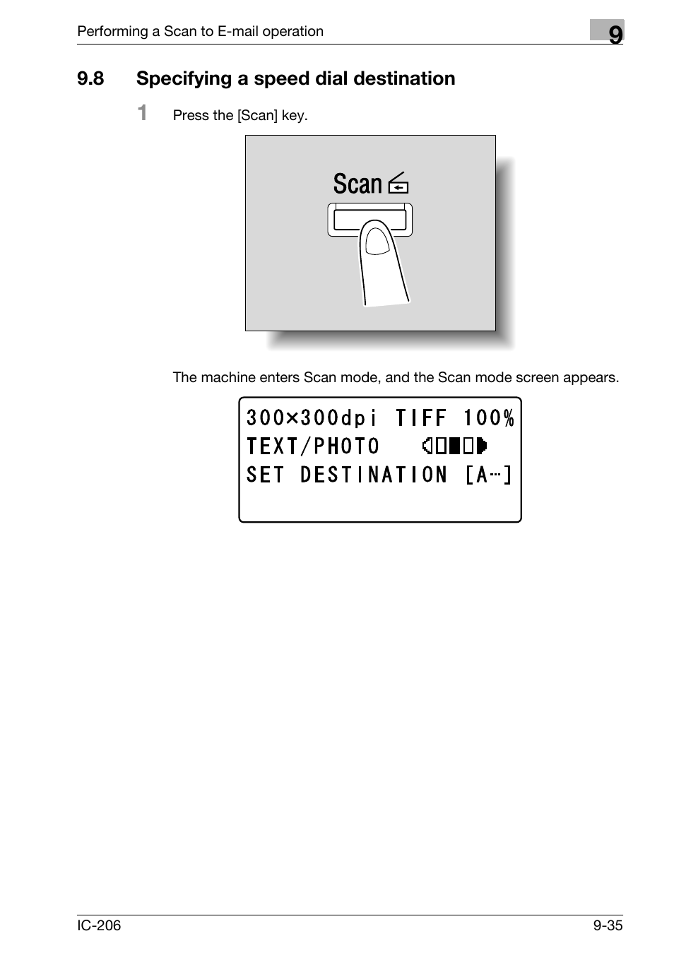 8 specifying a speed dial destination, Specifying a speed dial destination -35 | Konica Minolta bizhub 163 User Manual | Page 250 / 362