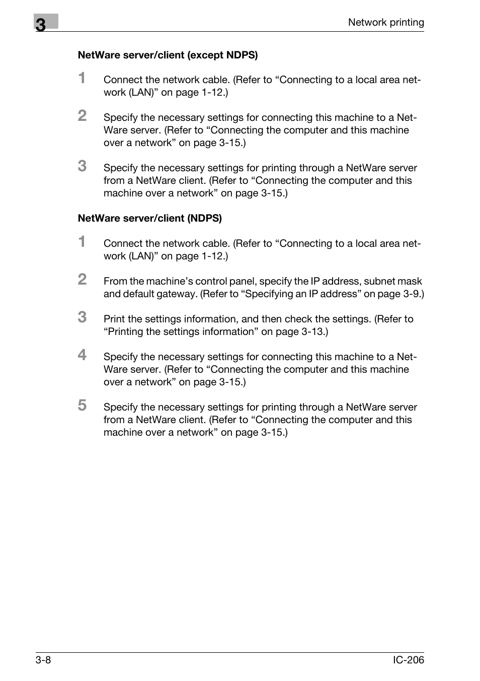 Netware server/client (except ndps), Netware server/client (ndps) | Konica Minolta bizhub 163 User Manual | Page 73 / 362