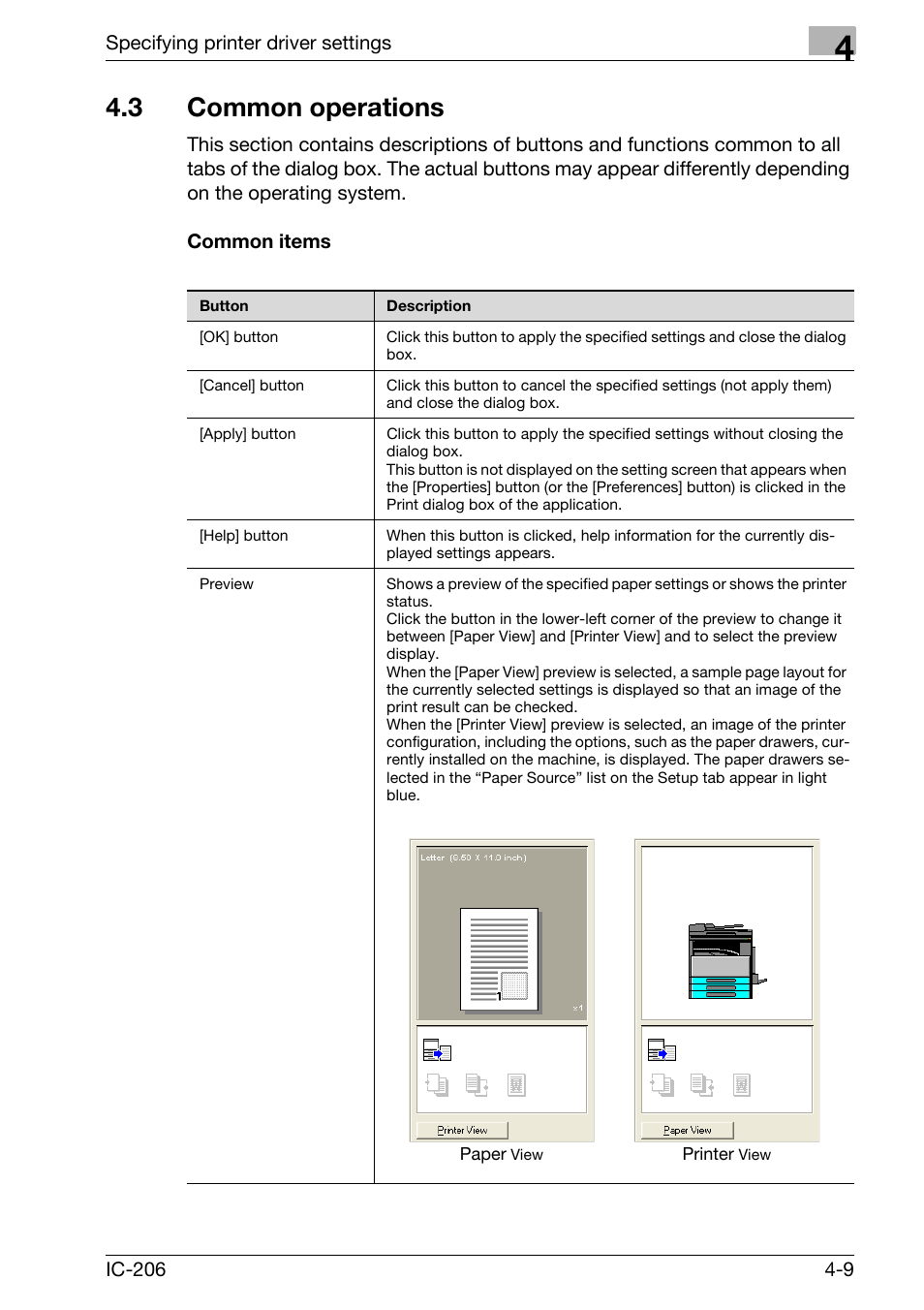 3 common operations, Common items, Common operations -9 | Common items -9 | Konica Minolta bizhub 163 User Manual | Page 98 / 362