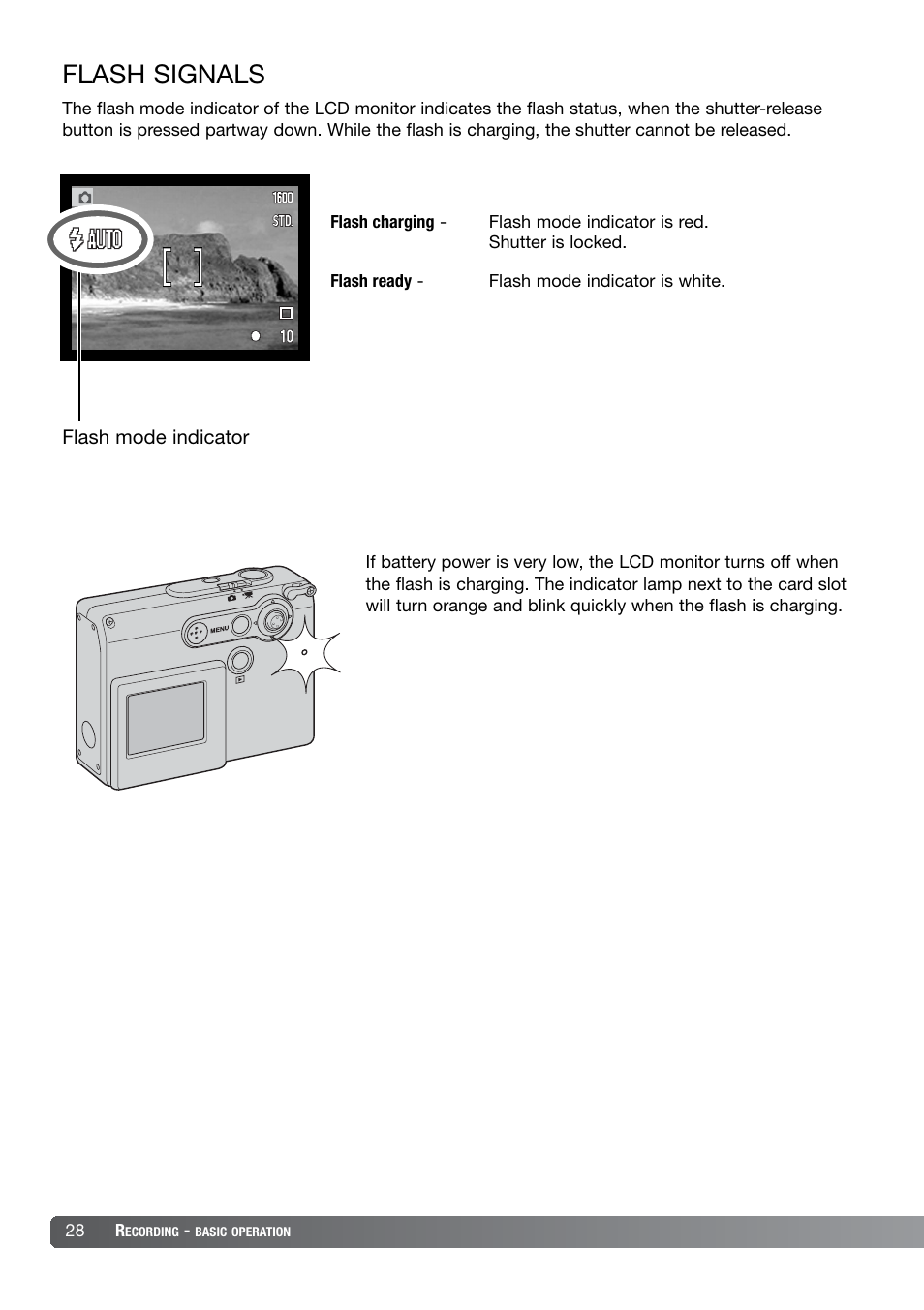 Flash signals | Konica Minolta DiMAGE X21 User Manual | Page 28 / 112