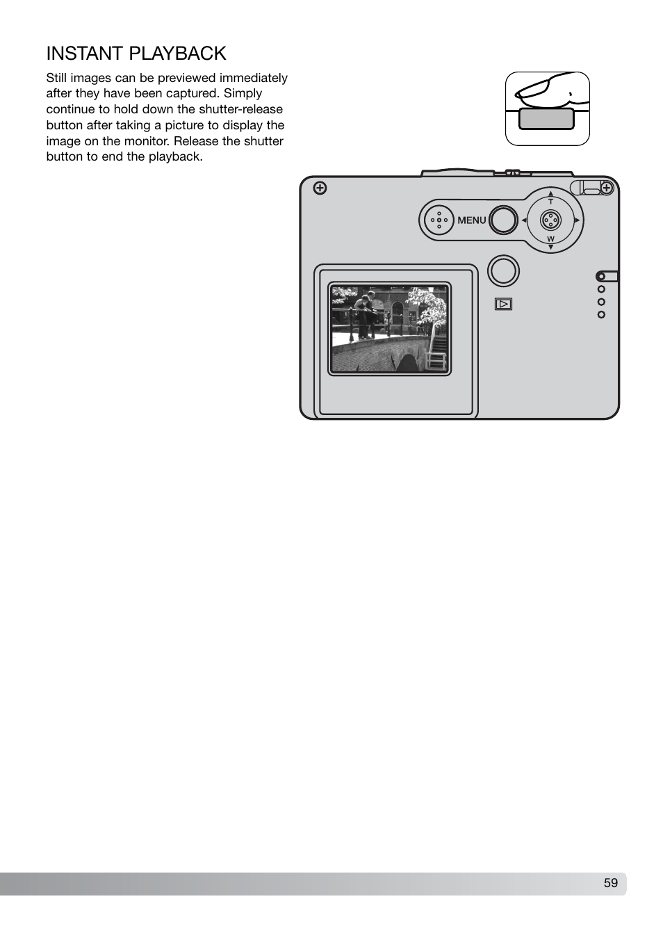 Instant playback | Konica Minolta DiMAGE X21 User Manual | Page 59 / 112