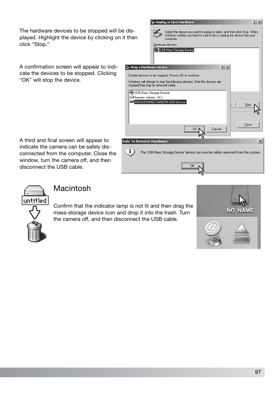 Macintosh | Konica Minolta DiMAGE X21 User Manual | Page 97 / 112