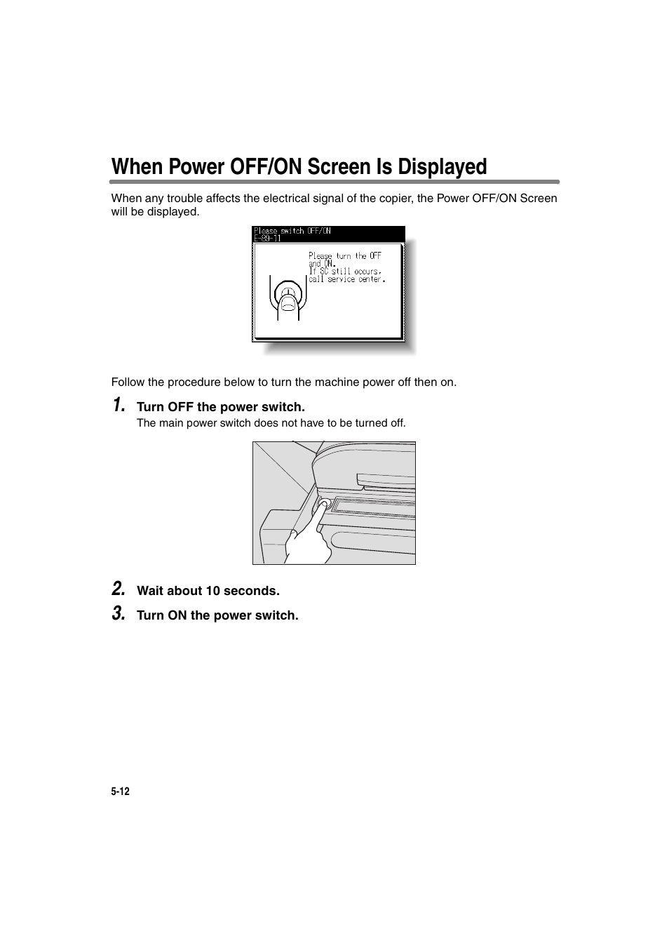When power off/on screen is displayed | Konica Minolta 7130 User Manual | Page 118 / 294