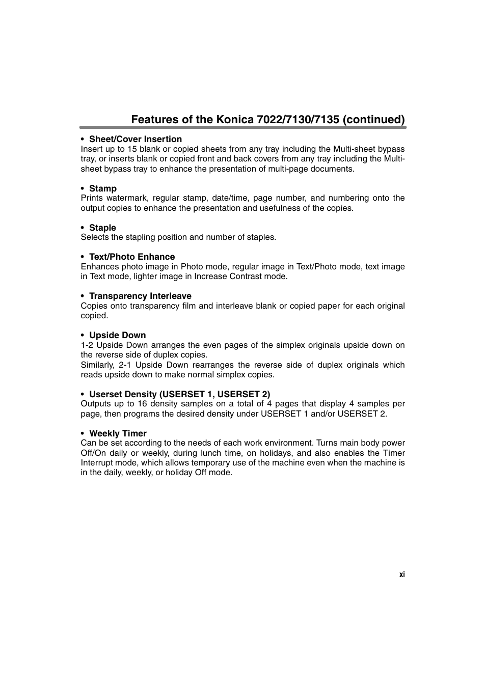 Konica Minolta 7130 User Manual | Page 15 / 294