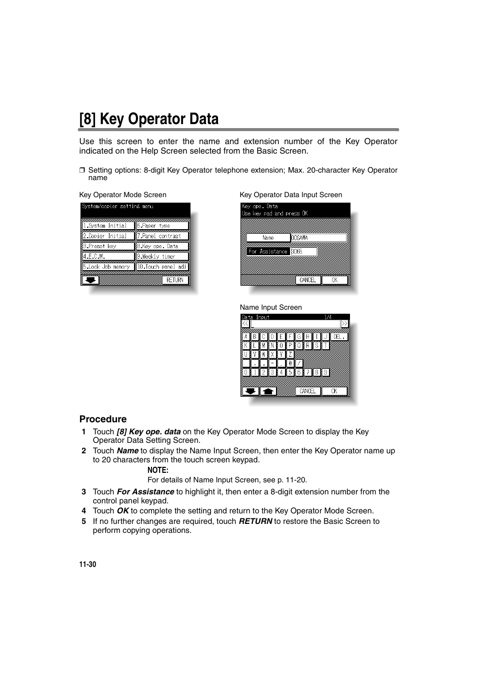 8] key operator data | Konica Minolta 7130 User Manual | Page 266 / 294